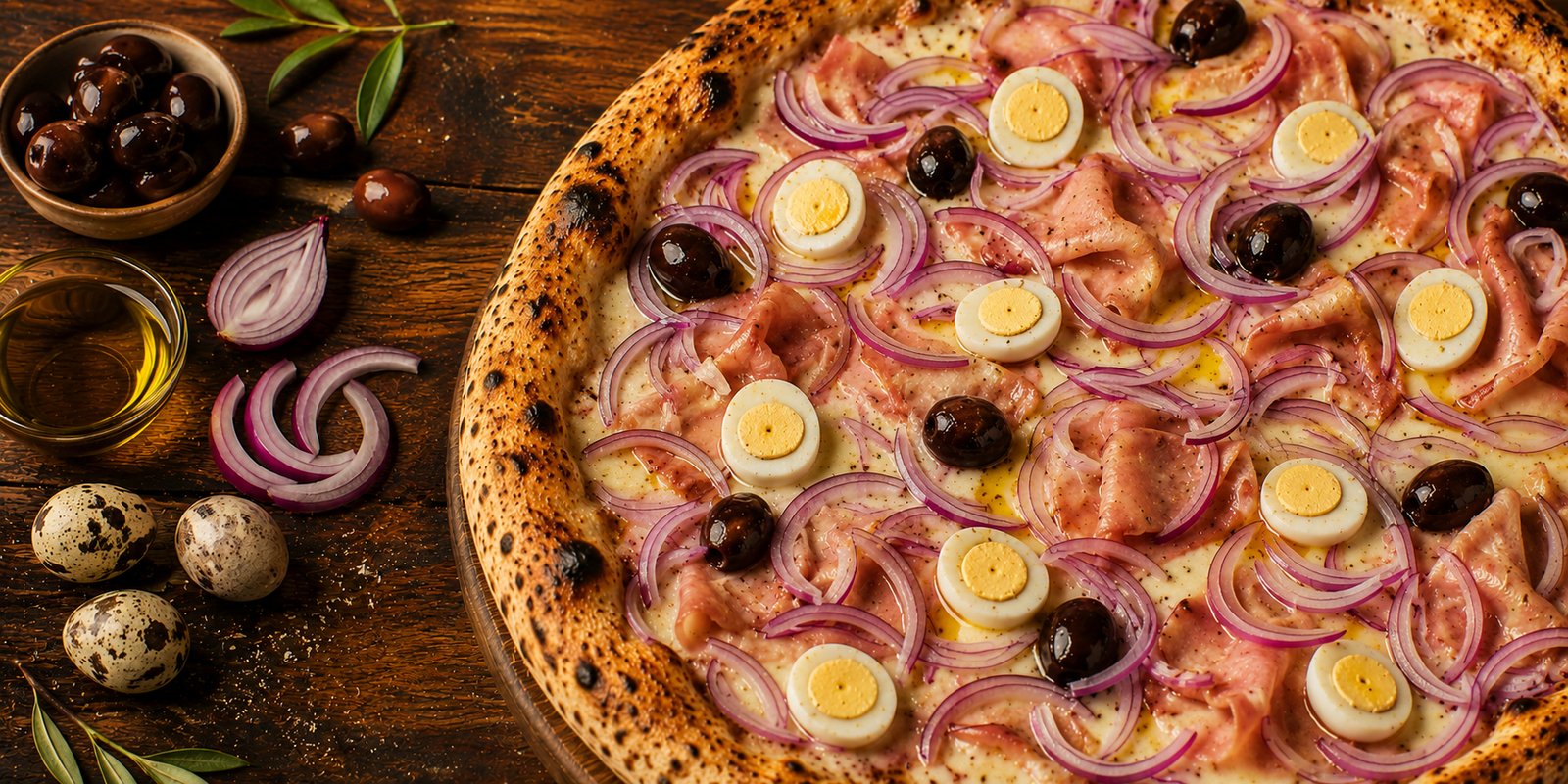 Pizza Coroa Portuguesa artesanal — Crosté Pizzaria, Grajaú, Zona Norte do Rio de Janeiro