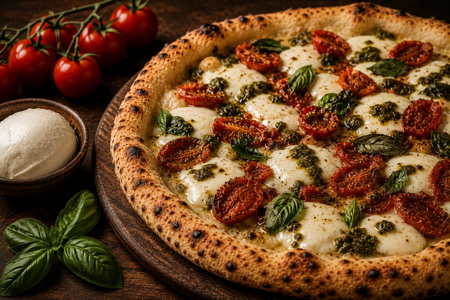 Pizza Capri di Búfala artesanal — Crosté Pizzaria, Grajaú, Zona Norte do Rio de Janeiro