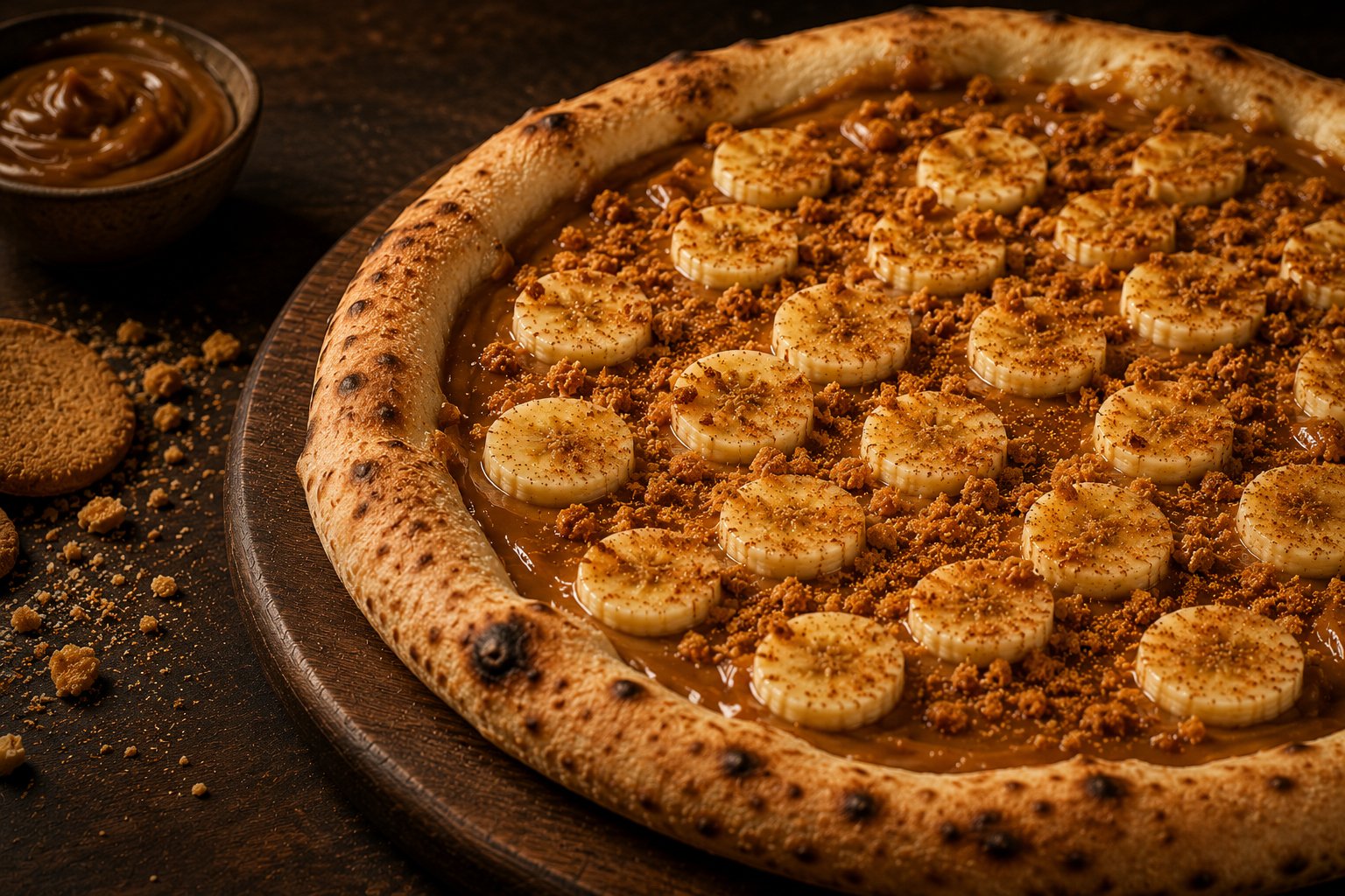 Pizza Dolce Banoffee artesanal — Crosté Pizzaria, Grajaú, Zona Norte do Rio de Janeiro